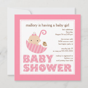 Schattige Baby Uitnodiging Baby shower