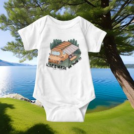 schattige baby unisex camper romper