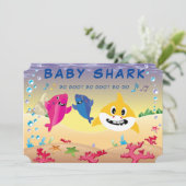 Schattige 🦈 Baby Verjaardag Shark Ocean Party Kaart (Staand voorkant)