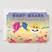 Schattige 🦈 Baby Verjaardag Shark Ocean Party Kaart (Voorkant)