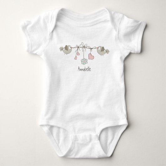 Schattige Baby vogelsoorten Romper (Voorkant)