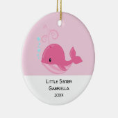 Schattige Baby walvis Kleine zuster Kerstmis Keramisch Ornament (Rechts)
