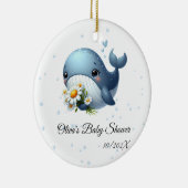 Schattige Baby Whale Baby shower Ornament (Rechts)