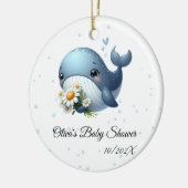 Schattige Baby Whale Baby shower Ornament (Links)