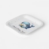 Schattige Baby Whale Baby shower Papier Bord (Gebogen)