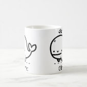 Schattige Baby Whale - Kawaii Zee Creature Line Ar Koffiemok (Center)