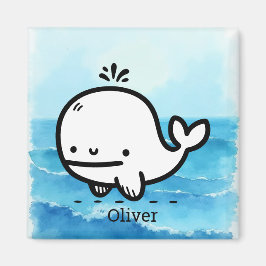 Schattige Baby Whale - Kawaii Zee Creature Line Ar Magneet