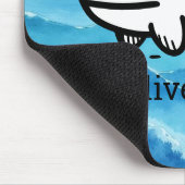 Schattige Baby Whale - Kawaii Zee Creature Line Ar Muismat (Hoek)