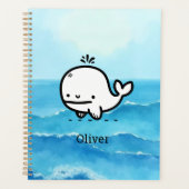 Schattige Baby Whale - Kawaii Zee Creature Line Ar Planner (Voorkant)