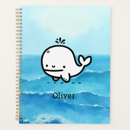 Schattige Baby Whale - Kawaii Zee Creature Line Ar Planner