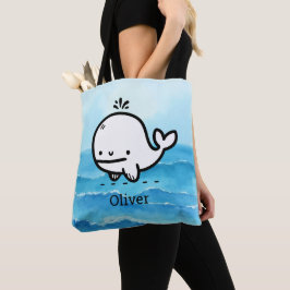 Schattige Baby Whale - Kawaii Zee Creature Line Ar Tote Bag
