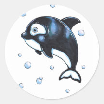 Schattige Baby Whale Sticker