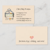 Schattige Baby Wieg Baby Boutique Visitekaartje (Voorkant / Achterkant)