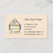 Schattige Baby Wieg Baby Boutique Visitekaartje (Voorkant)