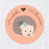 Schattige Baby Woodland Forest Dieren & Monogram Labels (Design 2)
