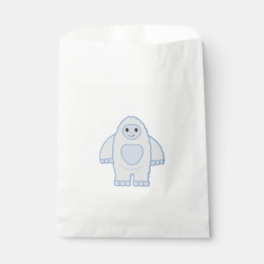 Schattige baby yeti bedankzakje (Voorkant)