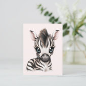 Schattige Baby Zebra Briefkaart (Staand voorkant)