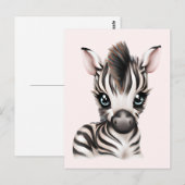 Schattige Baby Zebra Briefkaart (Voorkant / Achterkant)