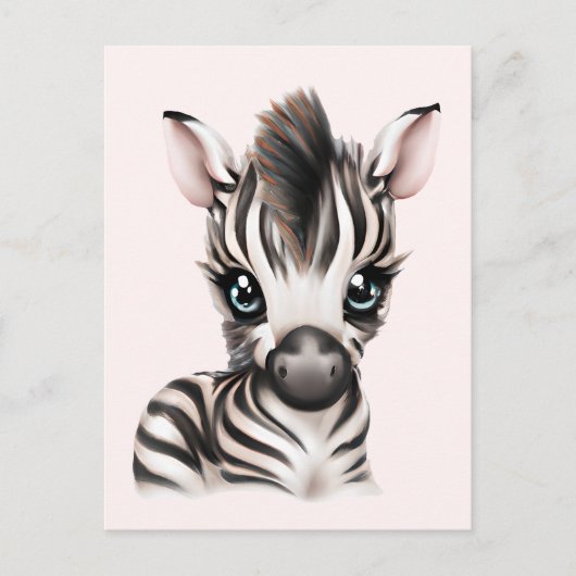 Schattige Baby Zebra Briefkaart (Voorkant)