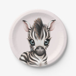 Schattige Baby Zebra Papieren Bordje