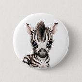 Schattige Baby Zebra Ronde Button 5,7 Cm (Voorkant)