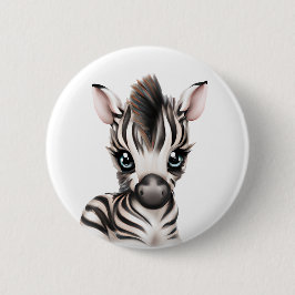 Schattige Baby Zebra Ronde Button 5,7 Cm
