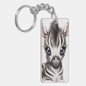 Schattige Baby Zebra Sleutelhanger (Voorkant Links)