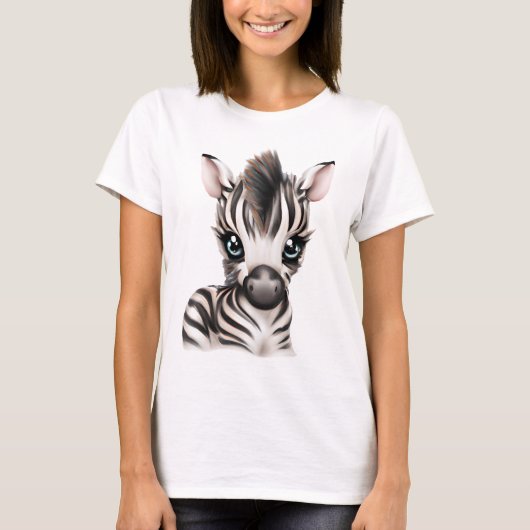 Schattige Baby Zebra T-shirt (Voorkant)