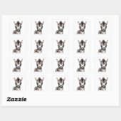 Schattige Baby Zebra Vierkante Sticker (Vel)