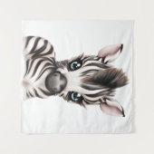 Schattige Baby Zebra Wandkleed (Voorkant (horizontaal))