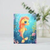 Schattige baby zee, Postcrossing Briefkaart (Staand voorkant)