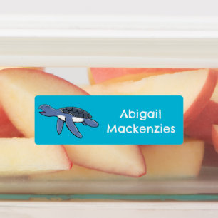 Schattige baby zee schildpad cartoon gepersonalise labels