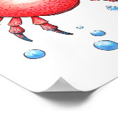 Schattige baby zeekrab poster (Hoek)