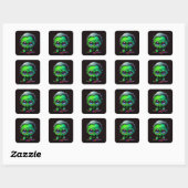 Schattige Baby Zombie Vierkante Sticker (Vel)