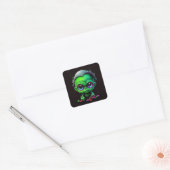 Schattige Baby Zombie Vierkante Sticker (Envelop)