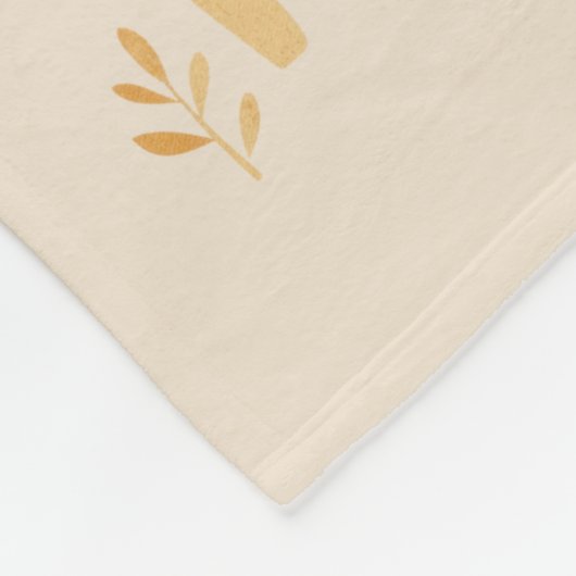 Schattige Baby Zoo Animals Aangepaste naam Beige Fleece Deken (Hoek)