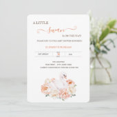 Schattige Baby zwaan Rozen Baby shower Kaart (Staand voorkant)