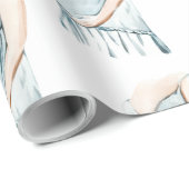 Schattige babyblauw-jongen-schoen cadeaupapier (Rol Hoek)