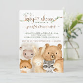 Schattige Babydieren Kaart (Staand voorkant)
