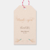 Schattige Babyduif Baby Shower Cadeaulabel (Achterkant)