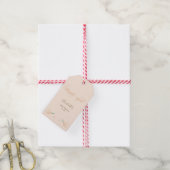 Schattige Babyduif Baby Shower Cadeaulabel (Met Touw)