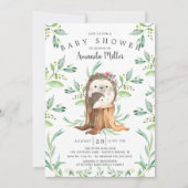 Schattige babyegel en mama baby shower kaart (Voorkant)