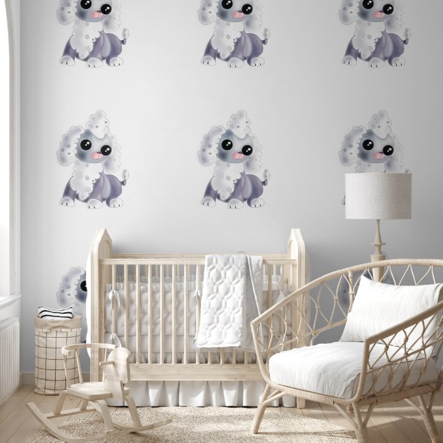 Schattige babyhuisdierhond behang (Kinderen)