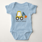 schattige babyjongen graafmachine romper (Voorkant)