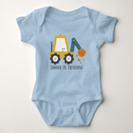 schattige babyjongen graafmachine romper