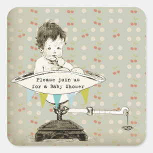 Schattige babyjongen Vierkante Sticker