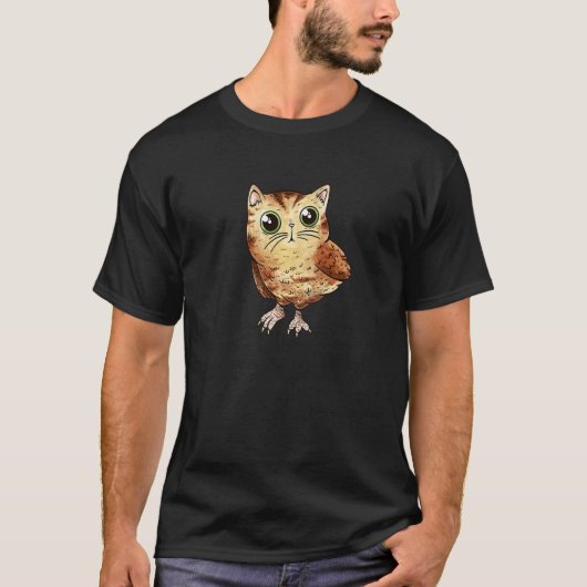 Schattige babykat uil t-shirt (Voorkant)