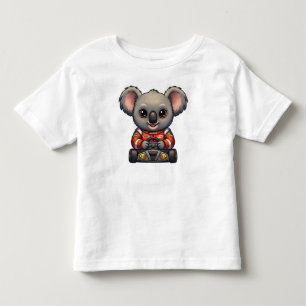 Schattige babykoala-autocoureur kinder shirts
