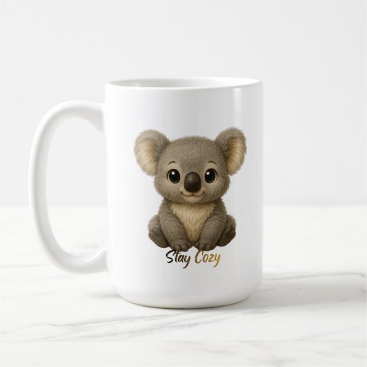 Schattige babykoala koffiemok (Links)