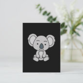 Schattige babykoala met een glimlach die zit briefkaart (Staand voorkant)